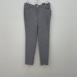 Soho Apparel Black White Gingham Check Plaid Business Casual Pants Womens 10 NEW